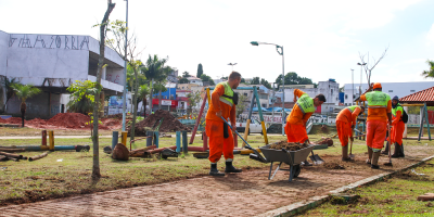 Reforma na praça do Centro de Convenções segue em ritmo avançado Reforma na praça do Centro de Convenções segue em ritmo avançado